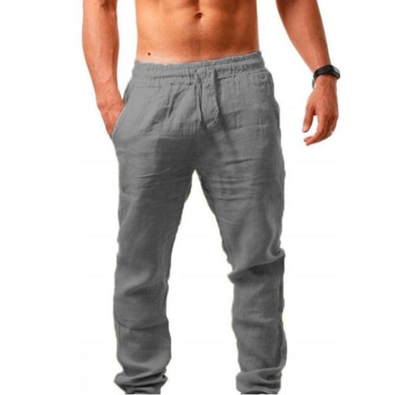 Men's Vintage Drawstring Casual Cotton Linen Pants