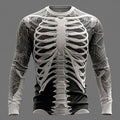 Men's Halloween Skull Graphic Skeleton 3d Print Long Sleeve T-shirt