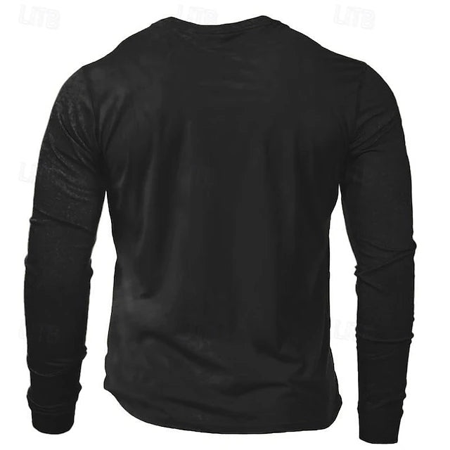 Halloween Men's Skull Graphic Skeleton 3d Print Long Sleeve T-shirt