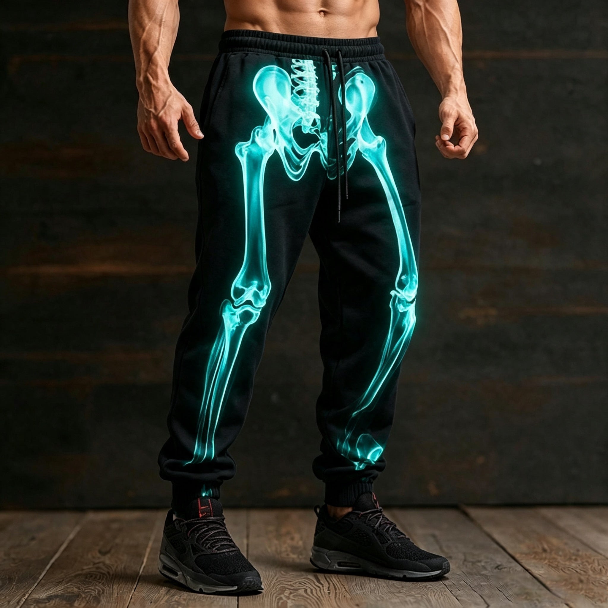 Men's Halloween 3d Skeleton Costumes Sweatpants