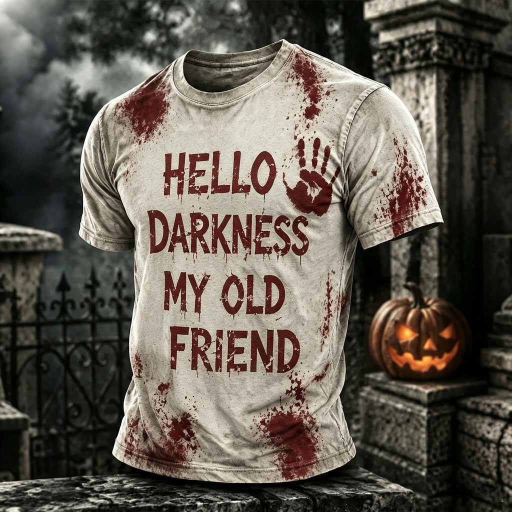 Men's Hello Darkness My Old Friend Halloween T-shirt
