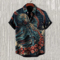 Men's Octopus Japanese Art Print Short Sleeve Shirt