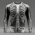 Men's Halloween Skull Graphic Skeleton 3d Print Long Sleeve T-shirt