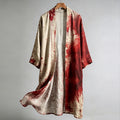 Men's Retro Halloween Bloody Pattern Comfortable Long Cardigan