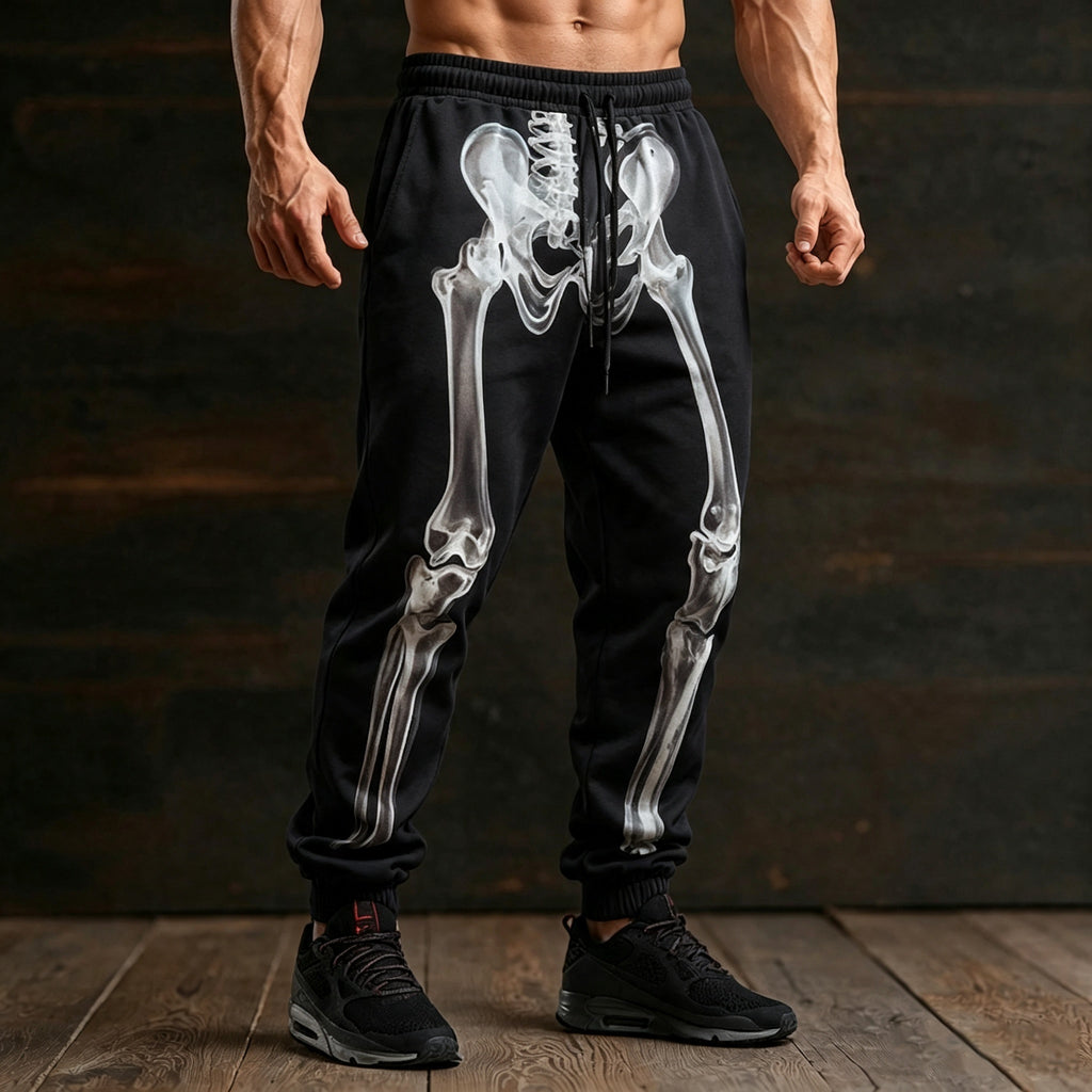 Men's Halloween 3d Skeleton Costumes Sweatpants