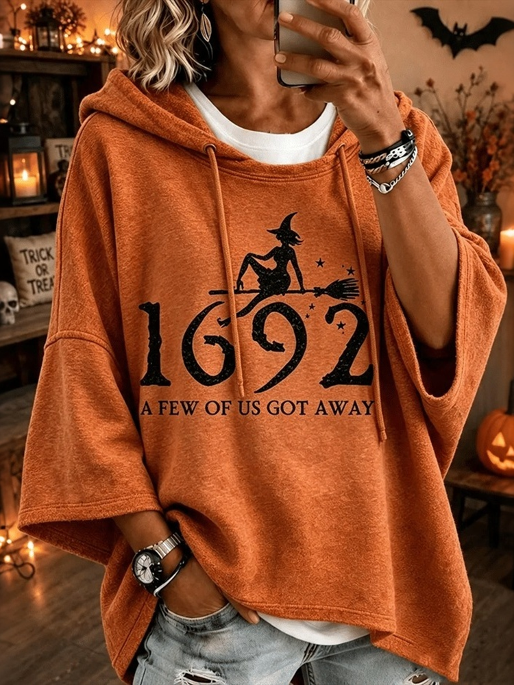 Women's Retro Halloween Print Comfortable Warm Sweatshirt