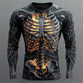 Halloween Men's Skull Graphic Print Long Sleeve T-shirt